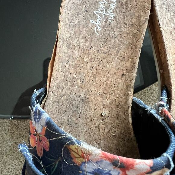 Crown Vintage Artrisia Floral Denim Bow Sandals Women’s Size 9 - Picture 11 of 12